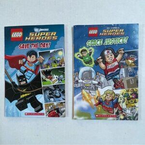 Lego Super Heroes Comic Book Save The Day Book Space Justice Book Scholastic